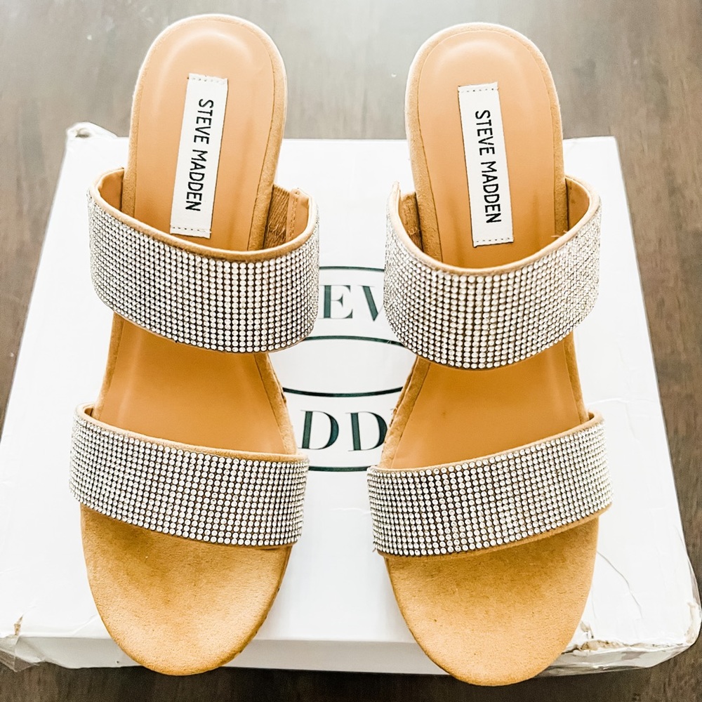 Steve Madden Rhinestone Wedges ~ Size 10 ~ BRAND NEW…NEVER WORN!